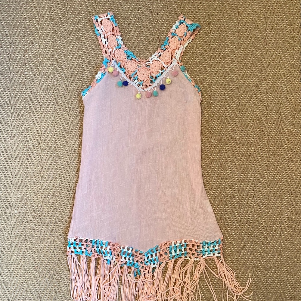 2 ITALIAN GIRLS COTTON BEACH DRESSES SIZE 10